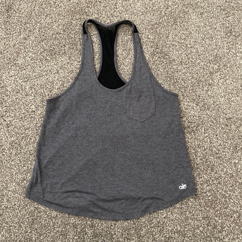XS Alo Yoga racerback mesh tank